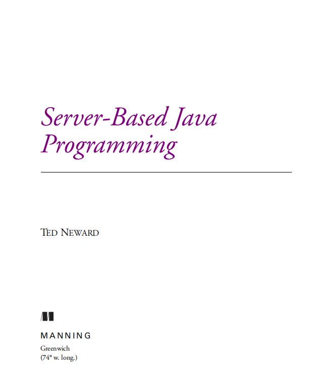 Server Based Java Programming (Manning)  PDF 下載 圖1