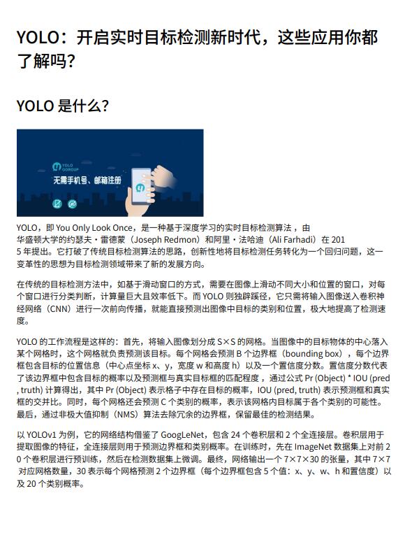 【計(jì)算機(jī)視覺(jué)】YOLO實(shí)時(shí)目標(biāo)檢測(cè)算法綜述：原理、特點(diǎn)、應(yīng)用領(lǐng)域及發(fā)展趨勢(shì)分析 PDF 下載 圖1